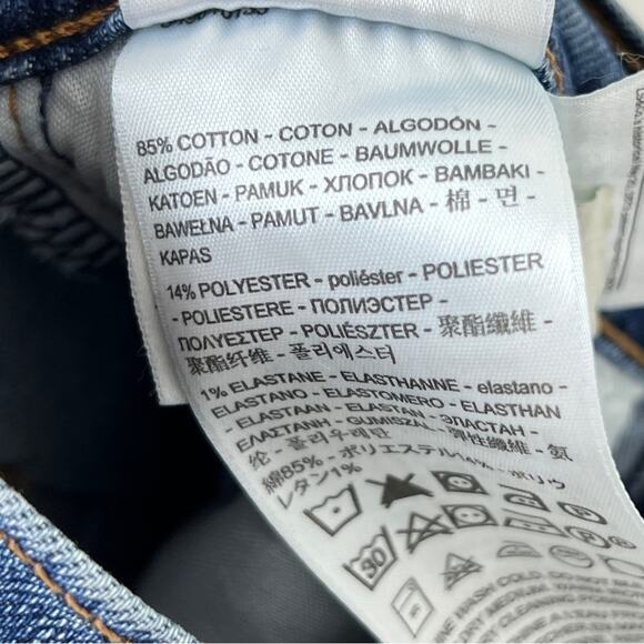 Levi’s Wedge Straight High Waisted Jeans 28 Distressed Button Fly - Picture 3 of 7